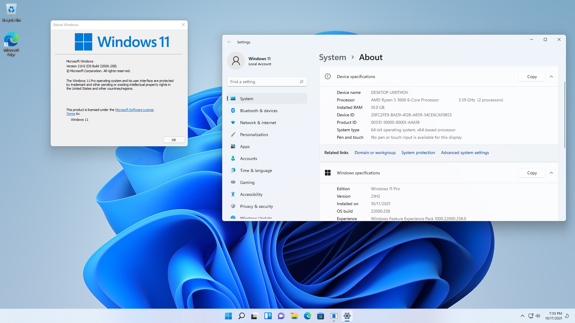 Windows 11 Build 22000.258: Microsoft lanza la primera actualización acumulativa